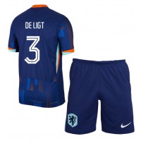 Netherlands Matthijs de Ligt #3 Replica Away Minikit Euro 2024 Short Sleeve (+ pants)